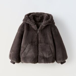 Zara Reversible Faux Fur Jacket